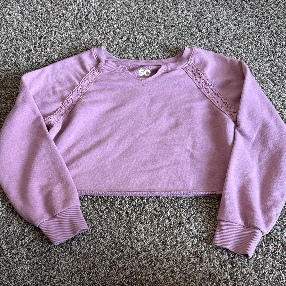 SO Purple Textured Crop Top